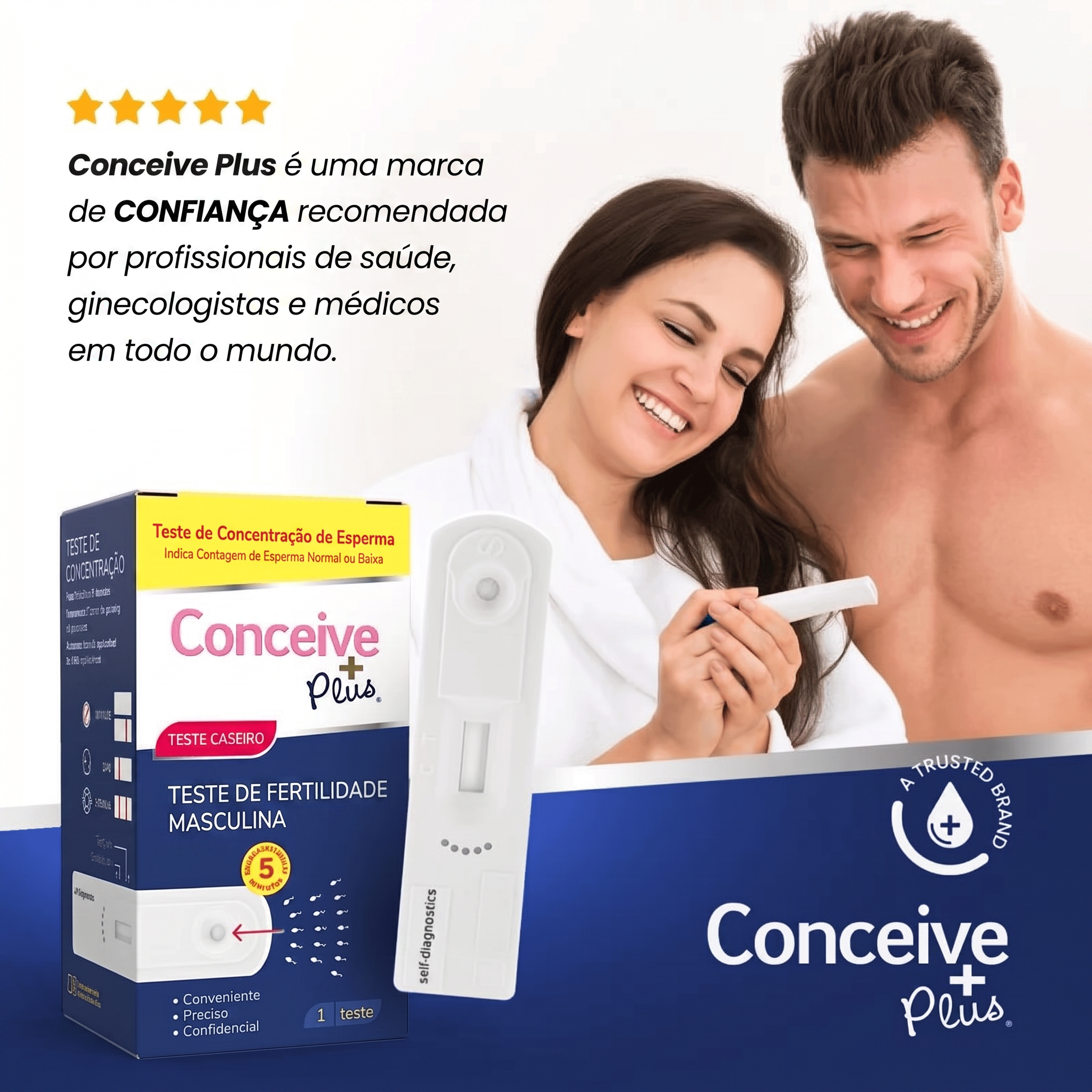 Fertilidade | Ovulação | Gravidez | Loja da Fertilidade Teste de Fertilidade Masculina Conceive Plus - Image 5