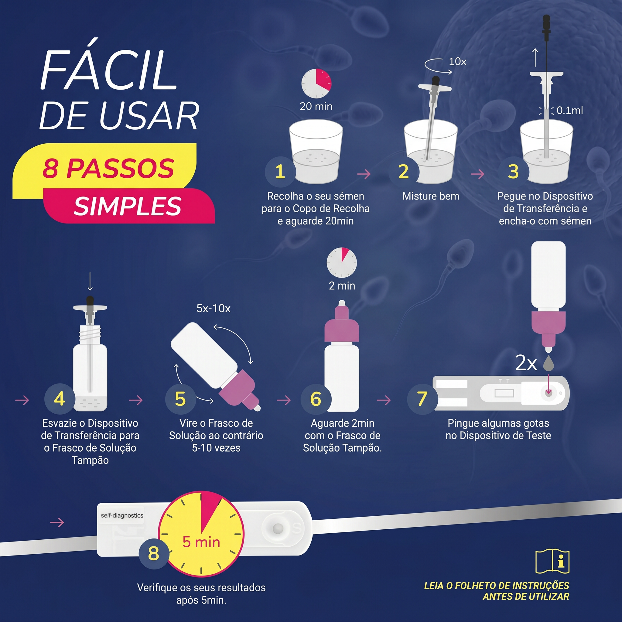 Fertilidade | Ovulação | Gravidez | Loja da Fertilidade Teste de Fertilidade Masculina Conceive Plus - Image 3