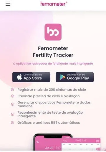Femometer app instruções